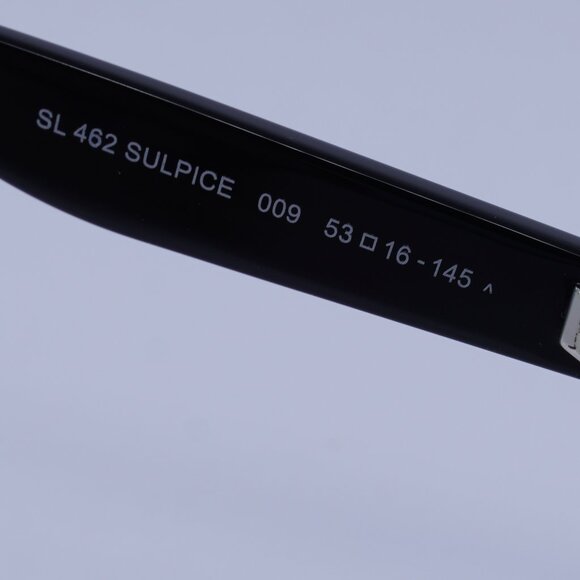 Saint Laurent SL462SULPICE 009 Sunglasses Black Cat Eye Frame, Yellow Lenses - Picture 10 of 13